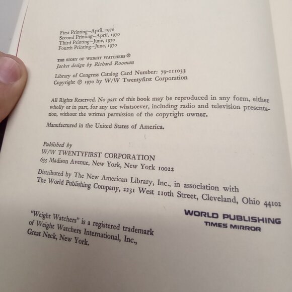 Vintage 1970 “The Story of Weight Watchers” Book by Jean Nidetch - Picture 7 of 7